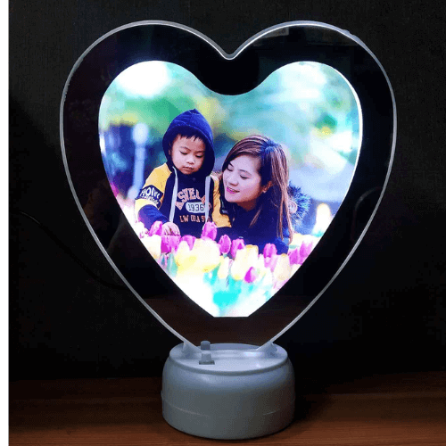 Heart-Shaped LED Magic Mirror
