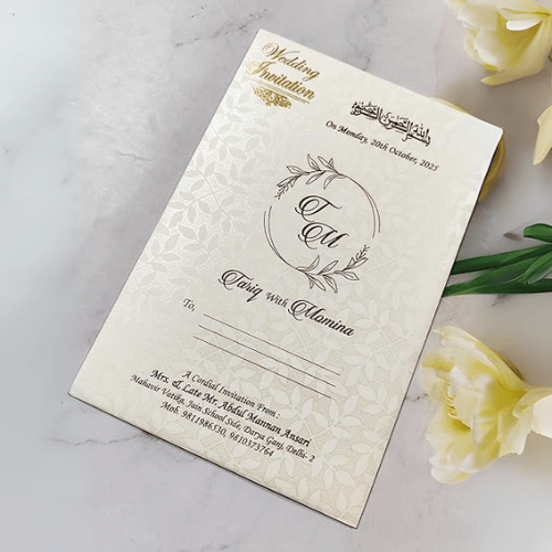 Elegant Acrylic Photo Invitation Card